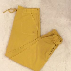 Mustard yellow Albion jetsetter joggers